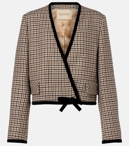 Houndstooth virgin wool jacket - Valentino Garavani - Modalova