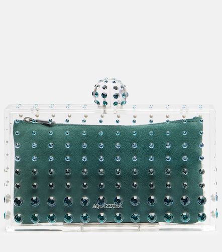 Clutch Tequila Mini in suede con perline - Aquazzura - Modalova