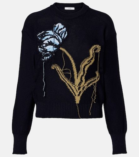 Pullover in lana e cotone con intarsi - Erdem - Modalova