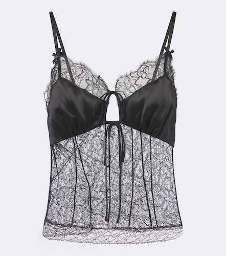 Top de encaje con satén - Dolce&Gabbana - Modalova
