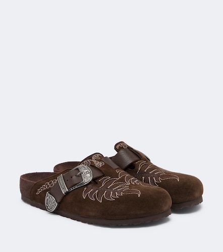 X Birkenstock Boston embroidered suede clogs - Etro - Modalova