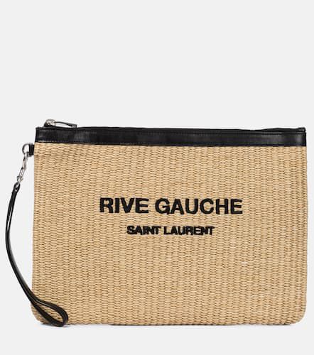 Rive Gauche raffia pouch - Saint Laurent - Modalova