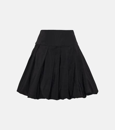 Pleated cotton-blend skirt - Oscar de la Renta - Modalova