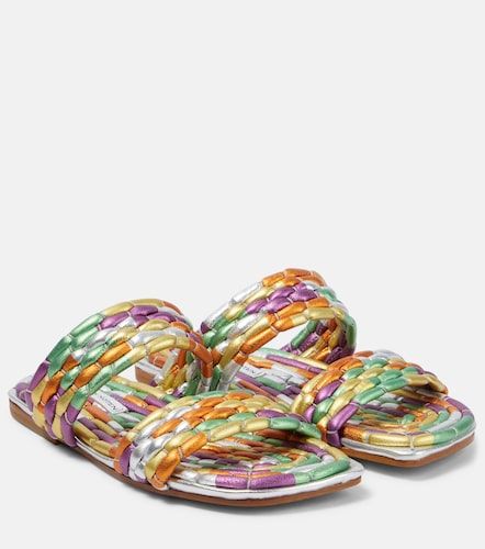 Sandali in pelle metallizzata - Dries Van Noten - Modalova