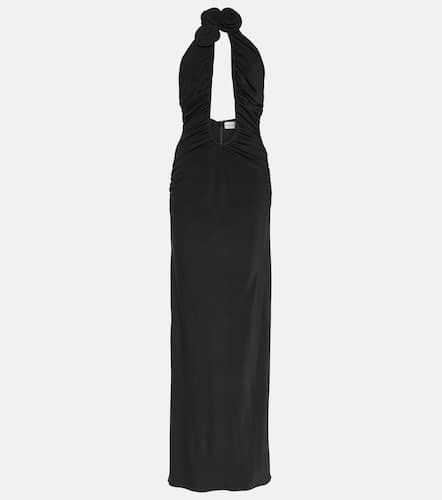 Floral-appliquÃ© ruched jersey gown - Magda Butrym - Modalova