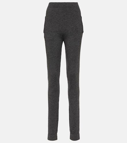 High-rise cashmere leggings - Saint Laurent - Modalova