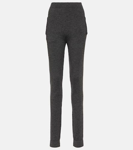 Leggings in cashmere a vita alta - Saint Laurent - Modalova