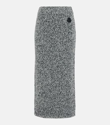 Intarsia wool-blend pencil skirt - Moncler - Modalova