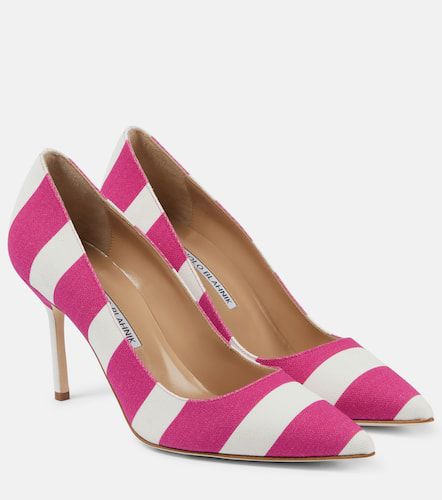 BB 90 striped canvas pumps - Manolo Blahnik - Modalova