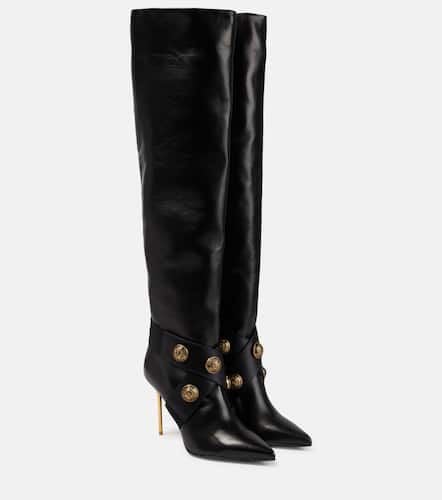 Alma leather knee-high boots - Balmain - Modalova