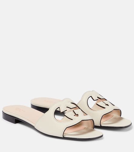 Interlocking G cutout leather sandals - Gucci - Modalova