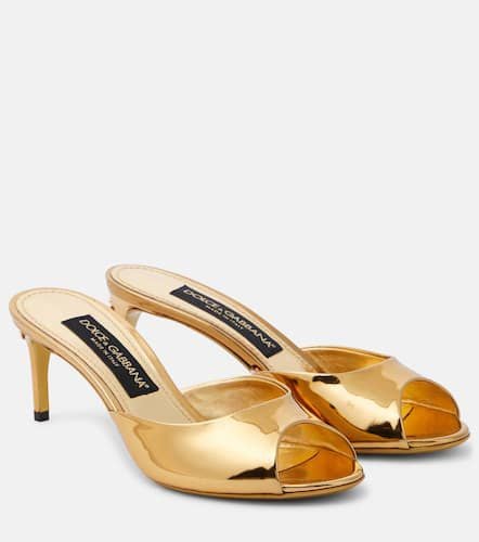 Kiera mirrored leather mules - Dolce&Gabbana - Modalova