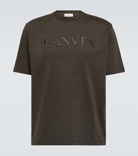 T-shirt in jersey di cotone con logo - Lanvin - Modalova