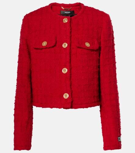 Versace Cropped tweed jacket - Versace - Modalova