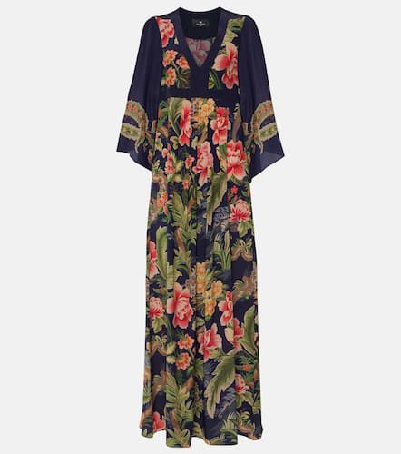 Floral silk crÃªpe de chine maxi dress - Etro - Modalova