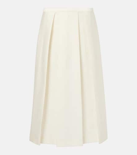 Twinflower wool and silk midi skirt - Toteme - Modalova