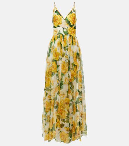 Floral silk chiffon gown - Dolce&Gabbana - Modalova