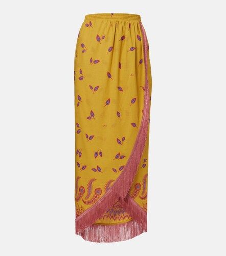Falda midi de algodón estampada - Valentino - Modalova