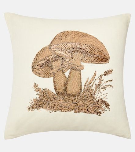 Cuscino Botanist Mushrooms grande in lino - Jonathan Adler - Modalova