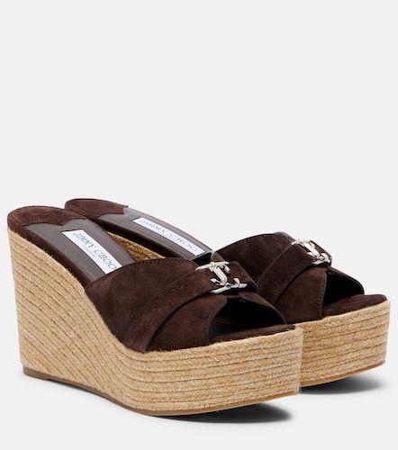 Leda 100 suede espadrille wedges - Jimmy Choo - Modalova
