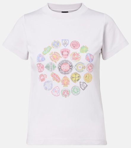Camiseta de jersey de algodón estampada - Balenciaga - Modalova