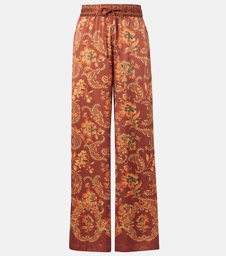 Seraphina printed silk wide-leg pants - Alemais - Modalova
