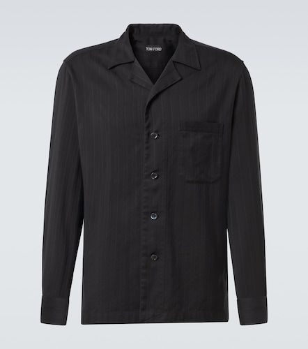 Camicia in cotone e seta a righe - Tom Ford - Modalova