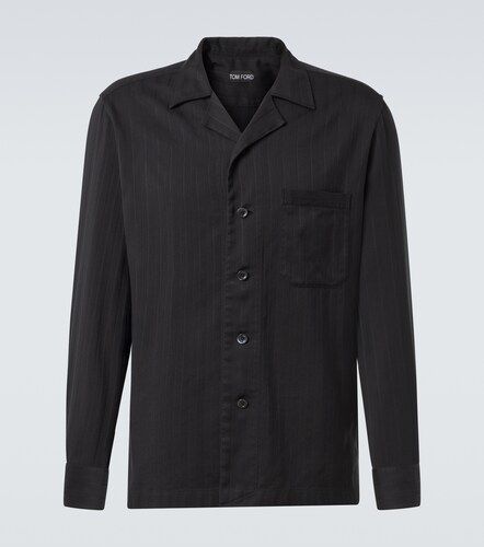 Camisa de algodón y seda a rayas - Tom Ford - Modalova