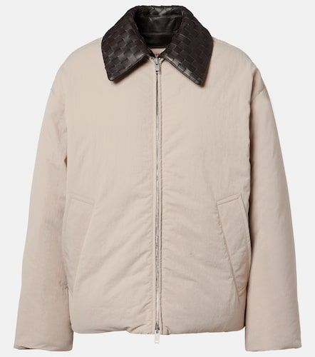Intrecciato leather-trimmed down jacket - Bottega Veneta - Modalova
