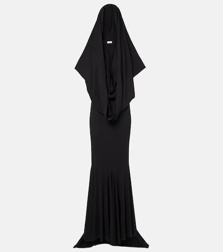 Hooded silk-blend jersey maxi dress - Magda Butrym - Modalova