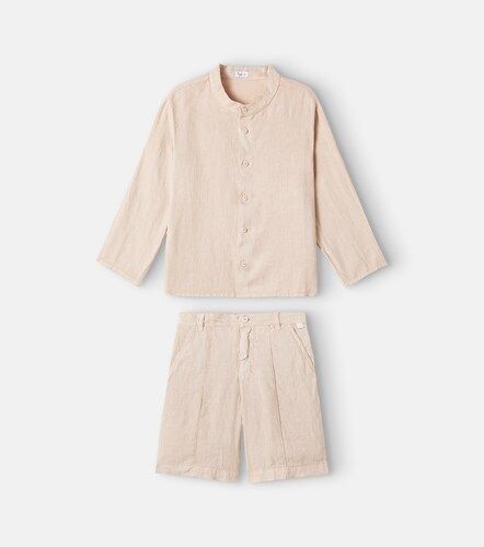 Set de camiseta y shorts de lino - Il Gufo - Modalova