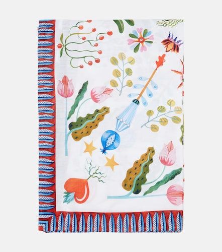 Mantel White Turning Tulips Medium de lino - La DoubleJ - Modalova