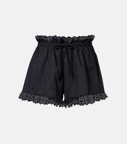 Shorts Cory de popelín de algodón con bordado inglés - Poupette St Barth - Modalova