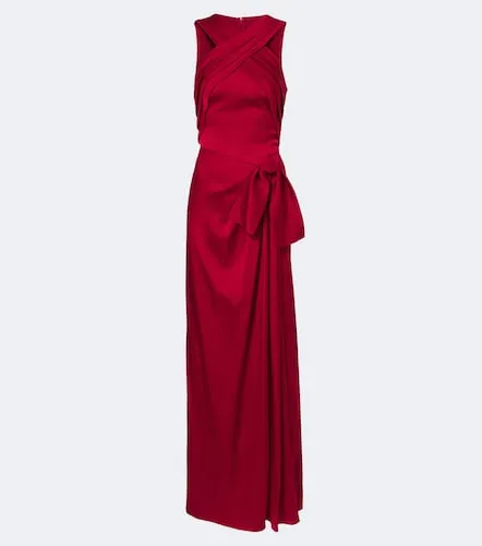 Vestido de fiesta de satén drapeado - Elie Saab - Modalova