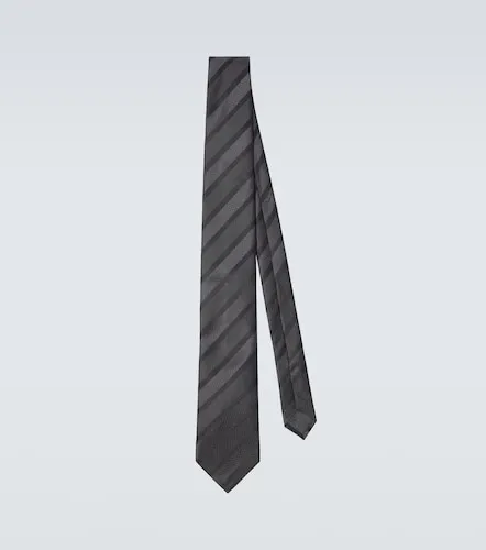 Corbata de seda a rayas - Brunello Cucinelli - Modalova