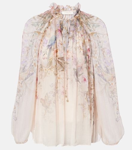 Rebellion printed sheer blouse - Zimmermann - Modalova