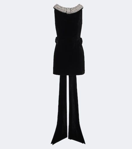 Daphne embellished velvet minidress - The New Arrivals Ilkyaz Ozel - Modalova