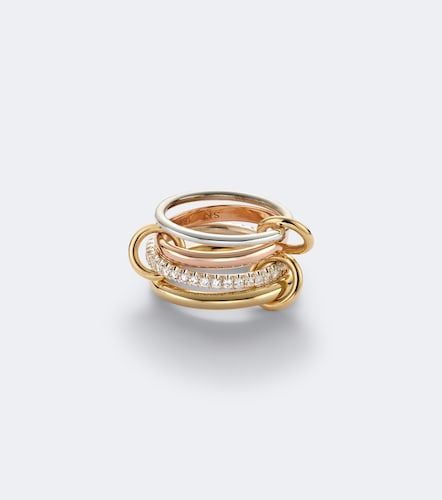 Cancer sterling silver and 18kt gold ring with diamonds - Spinelli Kilcollin - Modalova