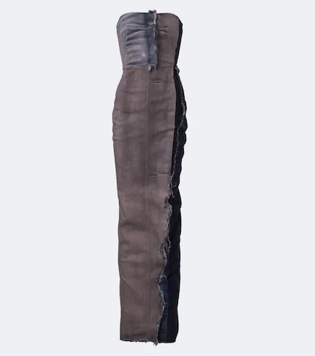 Abito bustier di jeans con spacco - Rick Owens - Modalova