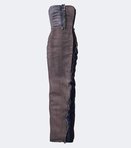 Distressed Bustier-Robe aus Denim - Rick Owens - Modalova