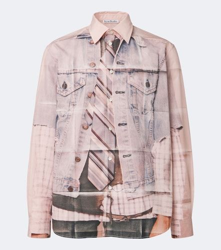 Camisa de popelín de algodón Trompe-l'œil - Acne Studios - Modalova
