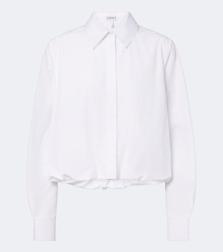 Camicia cropped in popeline di cotone - Loewe - Modalova