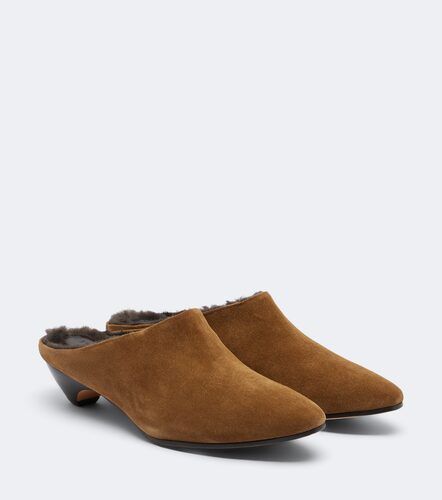 Allegra shearling-lined suede mules - Le Monde Beryl - Modalova