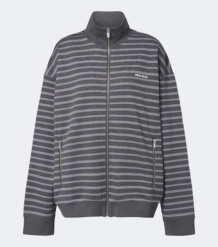 Pullover mit Reißverschluss aus Baumwolle - Miu Miu - Modalova