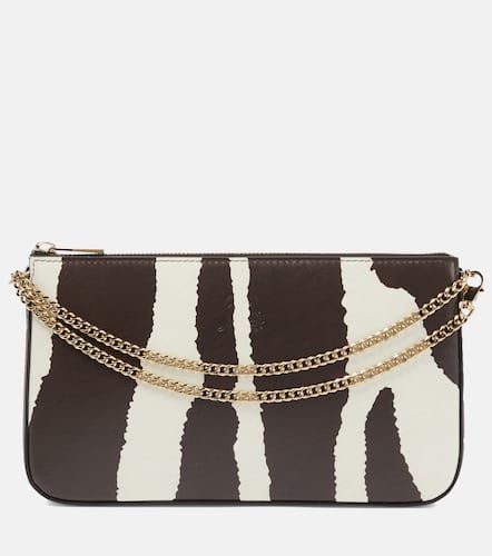 Loubila zebra-print leather clutch - Christian Louboutin - Modalova