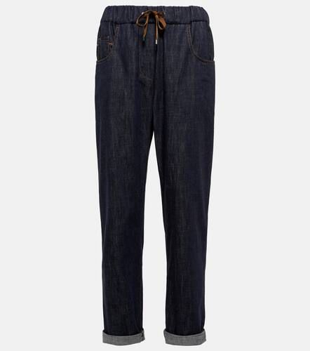 Embellished tapered jeans - Brunello Cucinelli - Modalova