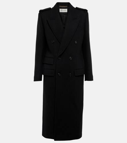 Wool-blend gabardine coat - Saint Laurent - Modalova