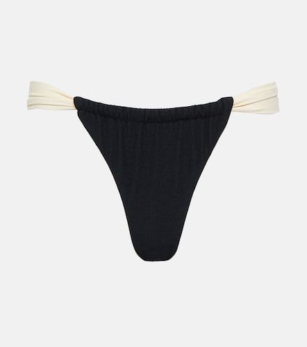 Faux-suede high-leg bikini bottoms - Same - Modalova