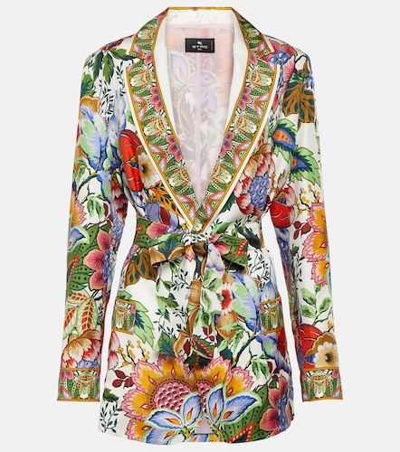 Giacca in seta con stampa floreale - Etro - Modalova
