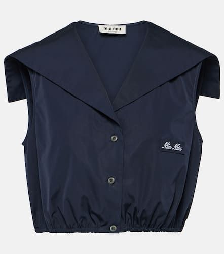 Miu Miu Camisa de algodón cropped - Miu Miu - Modalova